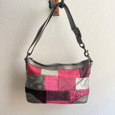 バッグ Coach Soho Patchwork Shoulder Bag Pink ❗️SOLD Rare Coach Soho Patchwork Flap Authentic/Original