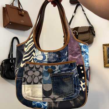 Coach denim patchwork hobo - Gem