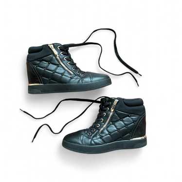 ALDO Zip lace high-top sneakers y2k・ギャル Aldo Shoes Womens 9 High Top Lace Up Round Toe Side Zips