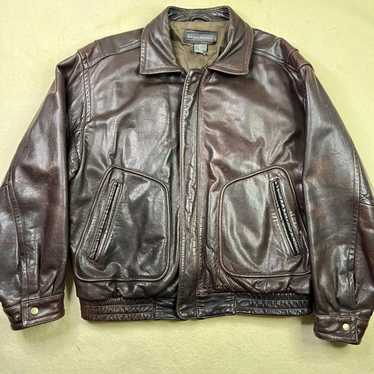 Vintage leather bomber banana republic jacket - Gem