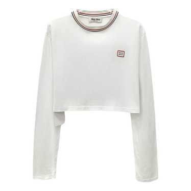 MIU MIU 21ss カットソー 日常の贅沢》【MiuMiu】シームレスTシャツ (MiuMiu/Tシャツ
