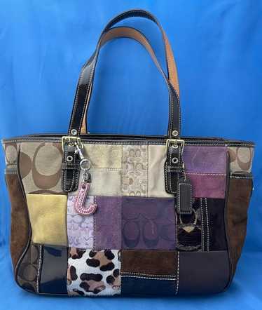 バッグ coach patchwork shoulder bag signature Coach signature patchwork handbag - Gem