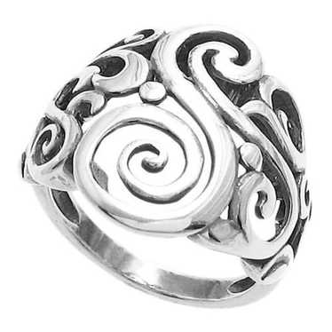 Intricate And Complex Swirl Pattern Scroll Ring I… - image 1