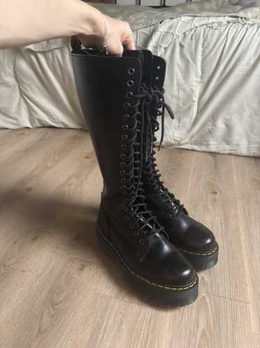 【Dr.Martens】BRITAIN 20ホール UK6 Dr Doc Martens 20 Hole 1b60 Grey Knee High Tall Leather