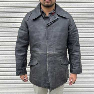 ジャケット・アウター euro vintage wool fireman duffle coat Globe CO Men's 38 Authentic Vintage Fireman's Jacket Black