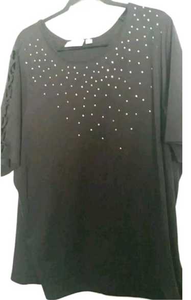 Quacker Factory Sequin Top Womans Plus Size 3X Bl… - image 1