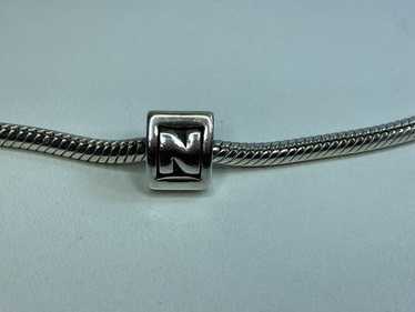 Pandora Block Initial N Charm Retired - image 1