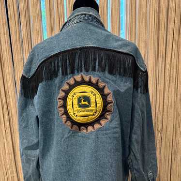 ジャケット・アウター 80s/JOHN DEERE/VINTAGE/JACKET/ NICE! Vtg 70's John Deere Jacket Large Made USA fleece lined