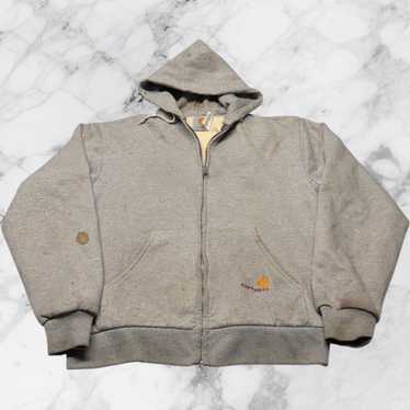 90s Carhartt zip hoodie　グレー　アクティブジャケット 90s Carhartt zip hoodie グレー アクティブジャケット - メルカリ