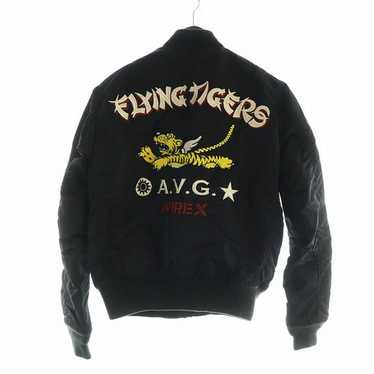 アヴィレックスFLYING TIGERS フライトジャケット ブラック AVIREX A2L1002 MA-1 AIR MESH MC JAC FLYING TIGERS
