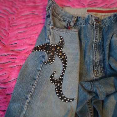 ガラスの少年さん専用jaded London jeans ☆海外限定☆JADED LONDON WASHED BUSTED COLOSSUS JEANS 青/黒