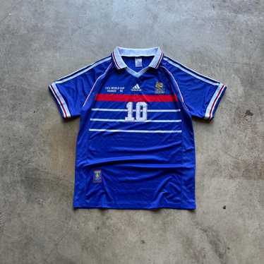 '98フランスWC adidas大会公認Tシャツ(希少デザイン) 1998 DS adidas World Cup T-Shirt | Double Double Vintage