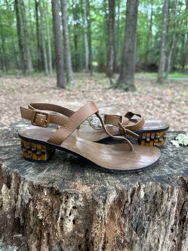 靴 Vintage Gucci Bamboo Heel Sandals 36 1/2 Gucci Black Bamboo Heels – Treasures of NYC