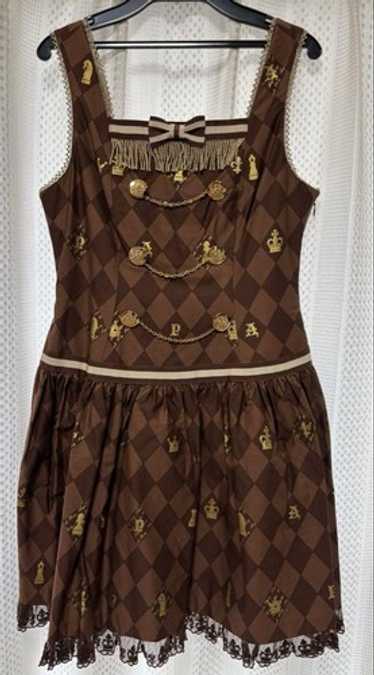 Angelic Pretty　ChessChocolate JSK Chess Chocolate Dropped Waist JSK by Angelic Pretty