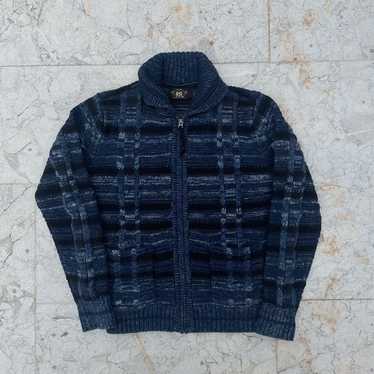 トップス RRL Shawl-Collar Cardigan Black Indigo M RRL Textured Cashmere Shawl-Collar Cardigan - Black