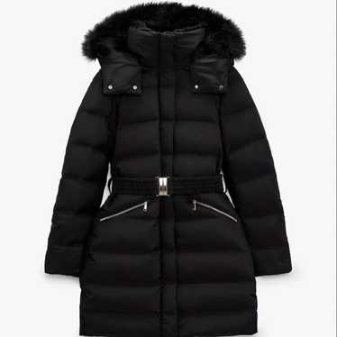 ZARA ダウンジャケットzara down puffer jacket ZARA Black Down Puffer Coat Full Zip Jacket Size 3-4 Years
