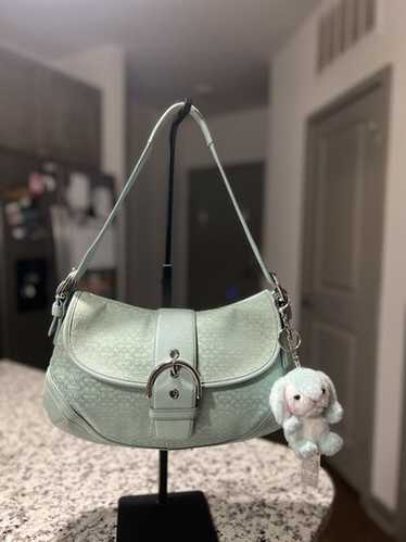 バッグ COACH Soho leather shoulder Bag Blue Coach Soho Shoulder Bag 25, LH/Light Blue: Handbags: Amazon.com