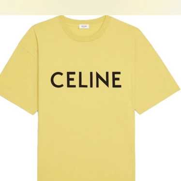 CELINE マスタードイエロー Tシャツ　XL CELINE マスタードイエロー Tシャツ XL