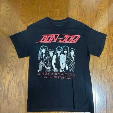 bon jovi 1987 ツアーTシャツ 80s Vintage 80's Bon Jovi T-shirt New Old Stock - Etsy