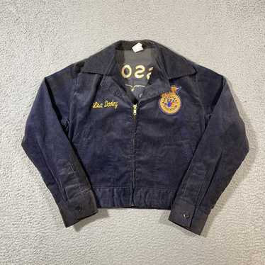 【70's】FFA JACKET MADE IN USA Vtg 70s FFA Louisiana Blue Corduroy Jacket Sz 36 USA