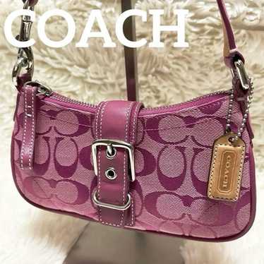 Coach Hampton Semi Demi Bag Purple y2k★ Coach hampton demi flap - Gem