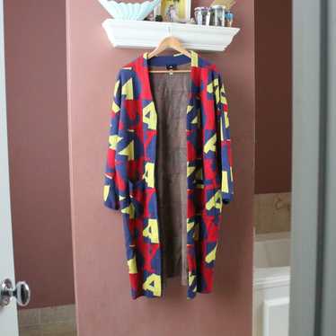 Lazy Oaf Open Front Cardigan Size S/M Red Yellow … - image 1