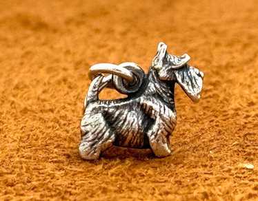 James Avery Retired "Scottie Dog Charm" w/Loop in… - image 1