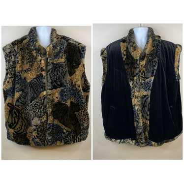 VINTAGE TIGER ANIMAL VEST フェイクファー 虎 タイガー VINTAGE TIGER ANIMAL VEST フェイクファー 虎 タイガー