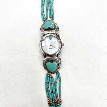 時計 Nadia vintage Indian jewelry Watch Vintage Lapis Inlay Sterling Silver Nadia Quartz Watch