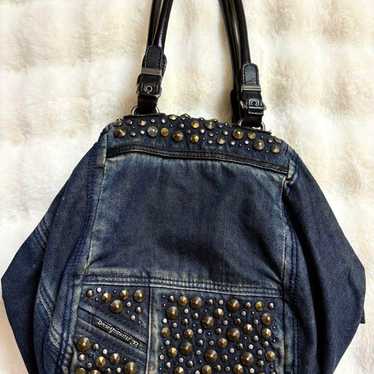 バッグ DIESEL Archive Denim Shoulder Bag 2000s Auth Diesel Archive Pink Denim Mesh Bag 2000s Shoulder Bag