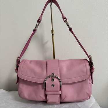 バッグ Coach Soho Signature Shoulder Bag Pink Coach Pink Soho Shoulder Bag – Rediscover Vintage