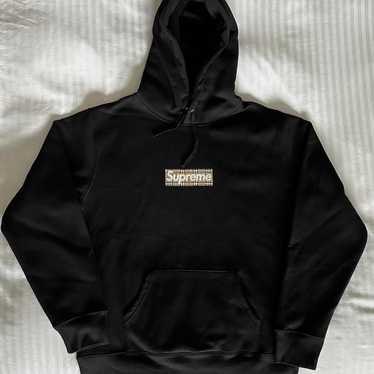 トップス Supreme Burberry Box Logo Hooded Black Supreme Burberry Box Logo Hoodie SS22 Black size Medium