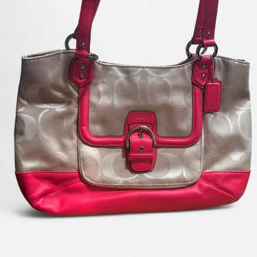 Vintage~coach~signature~large canvas tote - Gem