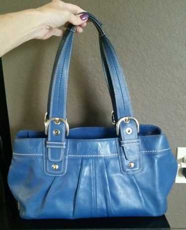 バッグ COACH Soho leather shoulder Bag Blue Coach Soho Shoulder Bag 25, LH/Light Blue: Handbags: Amazon.com