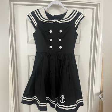 Hell Bunny 50’s 赤黒セーラーワンピース(L)used美品未使用近 Hell Bunny 50's 赤黒セーラーワンピース(L)used美品未使用近