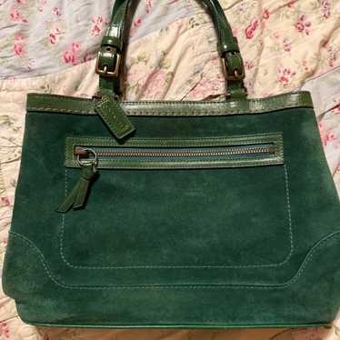 バッグ Coach Signature Suede Shoulder Bag Green Coach | Bags | Vintage Coach Signature Suede Green Hobo