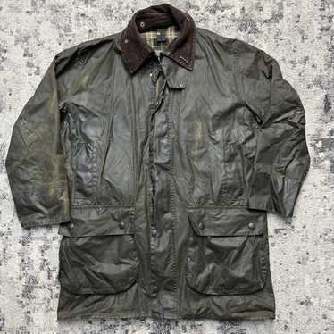 Barbour BORDER 34 England製  USED Vintage Barbour Border Wax Jacket Made In England Green