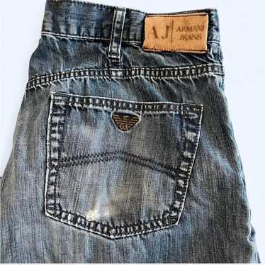 ★ARMANI JEANS ヴィンテージ デニムジャケット  裏地付 イタリー製 ☆ARMANI JEANS ヴィンテージ デニムジャケット 裏地付 イタリー製