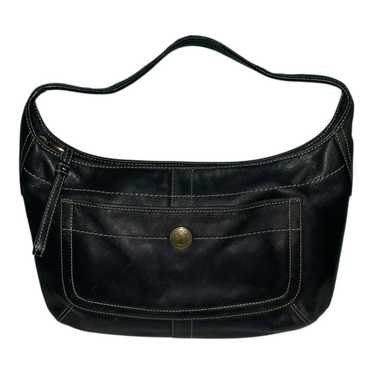 バッグ old coach leather shoulder bag Vintage COACH #4090 Black 