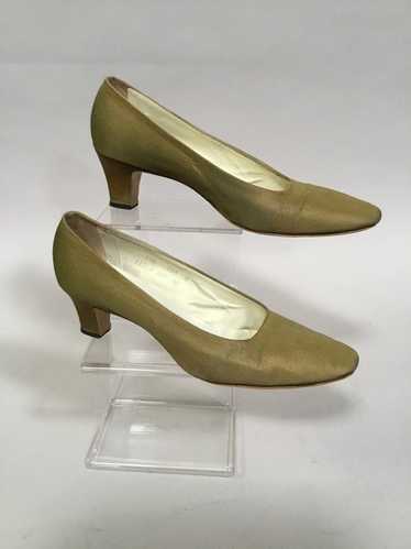 靴 ITALY VINTAGE 1960's Olive Suede Pumps s-l400.jpg