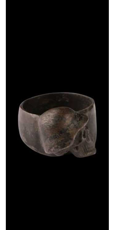 1939s～★ドイツ国防軍陸軍 ★Skull Bone Ring★ミリタリー Traditional ring with skull and crossbones-3rd Reich
