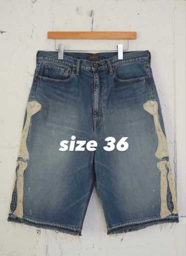 Kapital キャピタル Bone Denim ボーン デニム ショーツ 36 Kapital Kountry Denim Bone Skeleton 38M - メルカリ