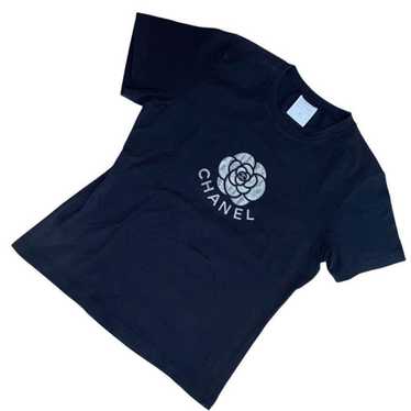 CHANEL ブラック シャツ XL ココロゴ CHANEL シャネル Tシャツ カットソー ロゴ ココマーク 黒