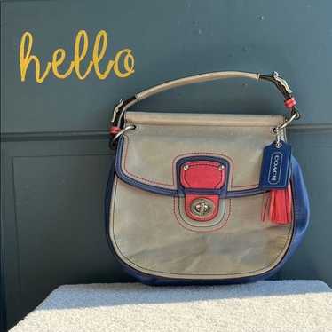 バッグ Coach Legacy New Willis 2way hand Bag Coach Legacy Mini Willis Yellow Leather Top Handle Satchel
