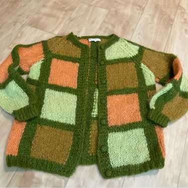 50s〜60s vintage mohair cardigan Vintage 60s Mohair Cardigan Sweater Zip Grunge Fuzzy Men's