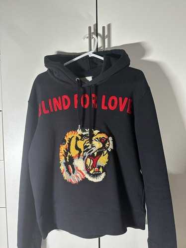 GUCCI フード付きパーカー BLIND FOR LOVE GUCCI BLIND FOR LOVE hoodie S Size men black USED F/S from