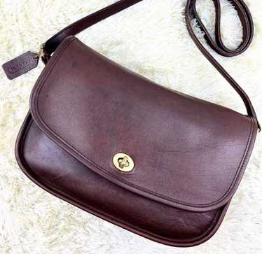 バッグ Vintage Old Coach City Bag 9790 turnrock COACH 9790 Old Coach City Bag Turnlock Black Glove-Tanned