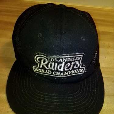 Vintage Los Angeles Raiders キャップ ブラック Los Angeles LA Raiders Script Classic Snapback Cap Hat