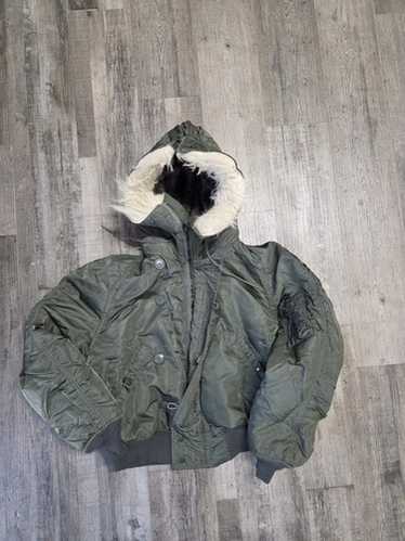 ジャケット・アウター Special 80s alpha n2b n-2b \"silver far\" 80s USA製 ALPHA N2B シルバー M