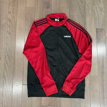00s adidas track jacket red×black size L Vintage Black/Red ADIDAS Track Suit Jacket Made In USA Full
